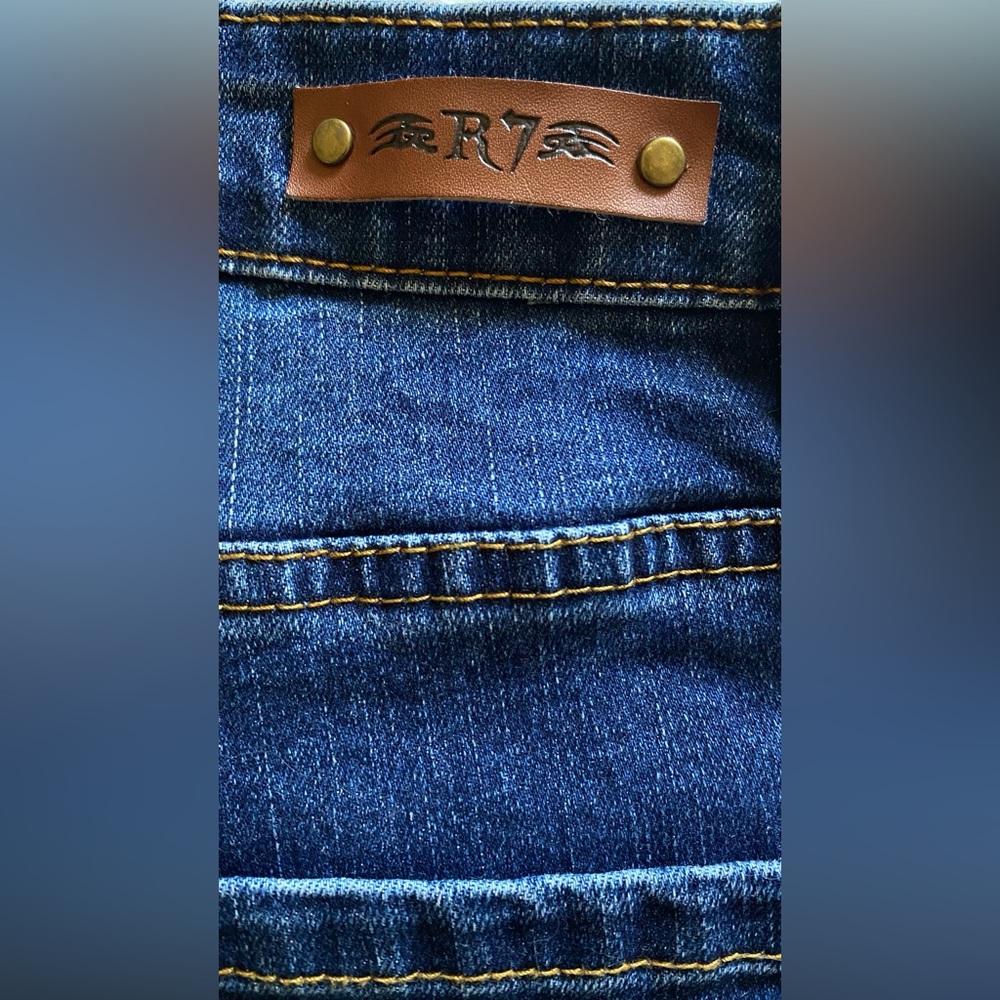 Good American R7 Bootcut Jeans in Dark Blue Denim Like New! Sz 9/29 taller